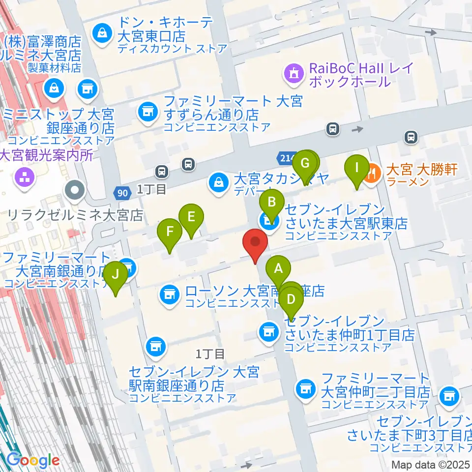 クレアーレ大宮周辺の駐車場・コインパーキング一覧地図