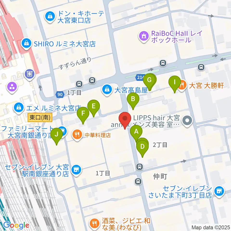 クレアーレ大宮周辺の駐車場・コインパーキング一覧地図