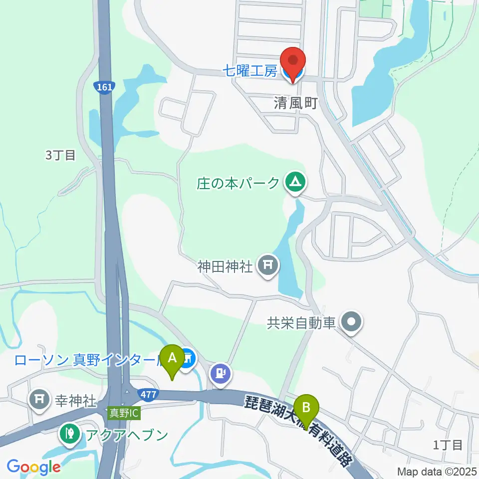 木のクラフトと笛 七曜工房周辺の駐車場・コインパーキング一覧地図