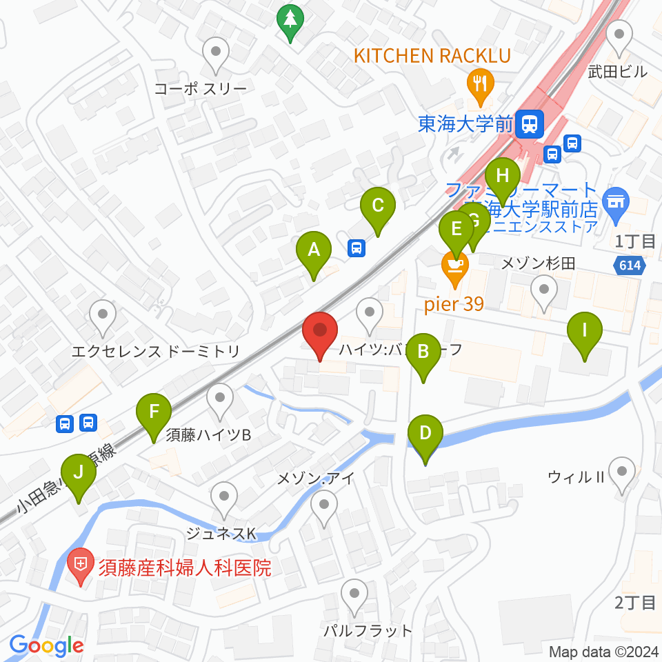 HiP-Sound秦野本店 音楽教室周辺の駐車場・コインパーキング一覧地図