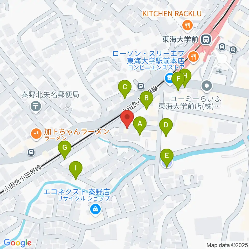 HiP-Sound秦野本店 音楽教室周辺の駐車場・コインパーキング一覧地図