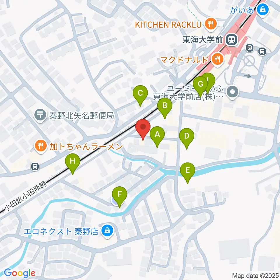 HiP-Sound秦野本店 音楽教室周辺の駐車場・コインパーキング一覧地図