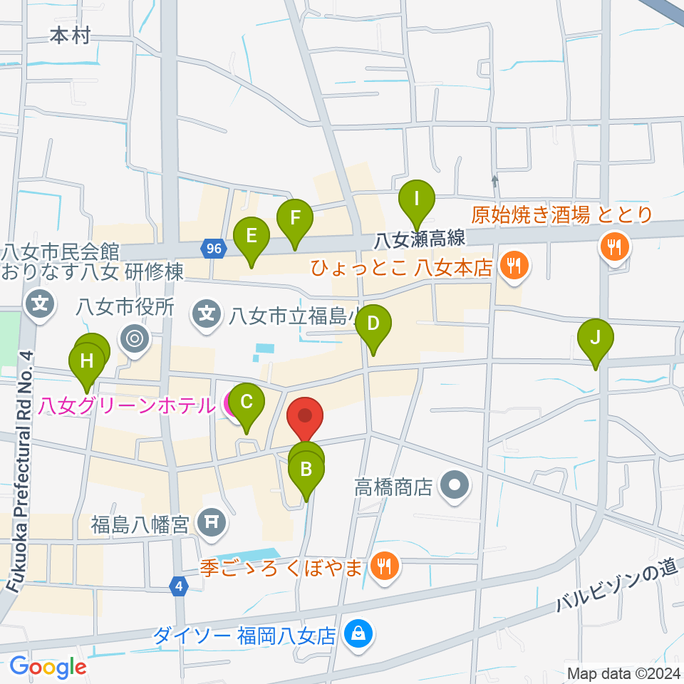 志げとみ楽器店周辺の駐車場・コインパーキング一覧地図