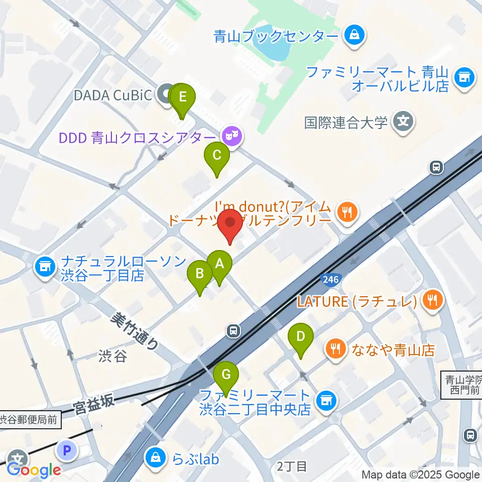 l'atelier by apc周辺の駐車場・コインパーキング一覧地図