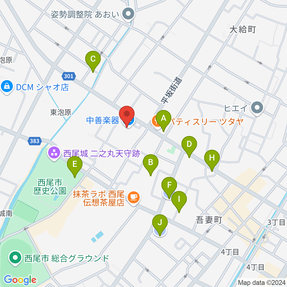 中善ミュージック＆アートスクール周辺の駐車場・コインパーキング一覧地図