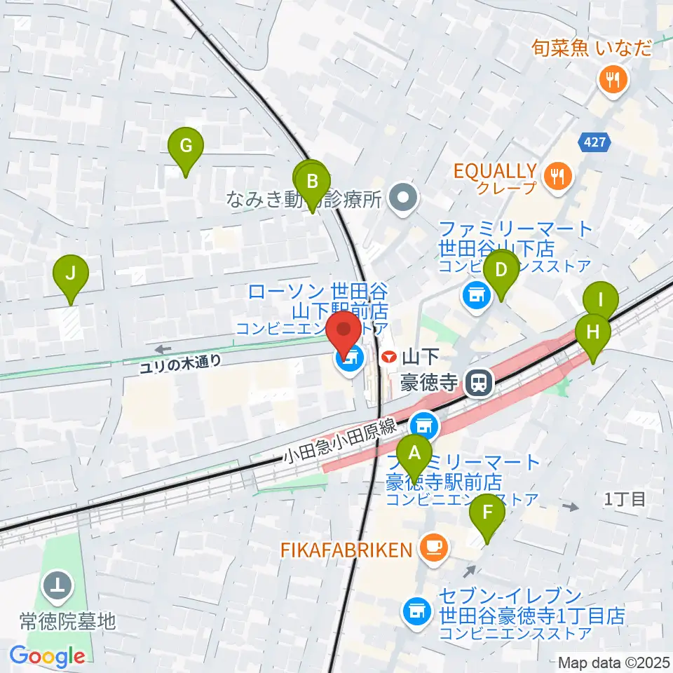 リューテリア・ガン周辺の駐車場・コインパーキング一覧地図