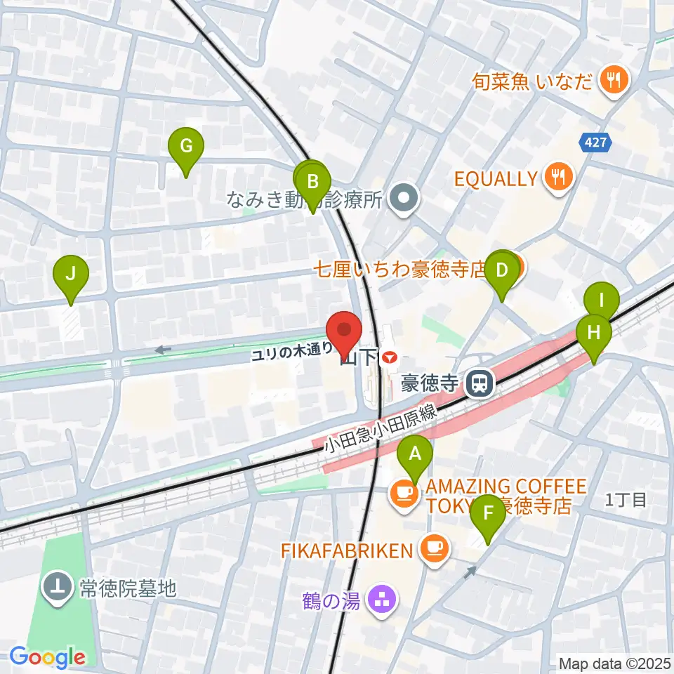 リューテリア・ガン周辺の駐車場・コインパーキング一覧地図
