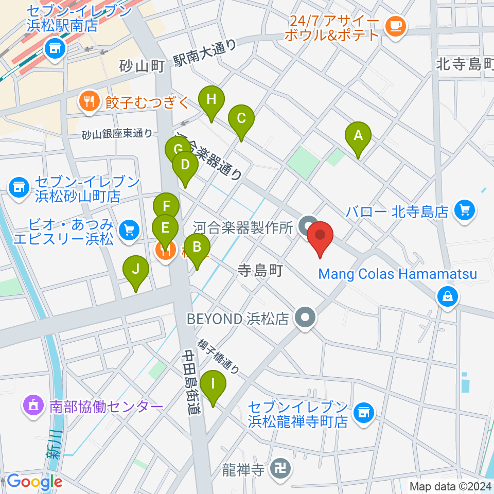 カワイ音楽学園周辺の駐車場・コインパーキング一覧地図