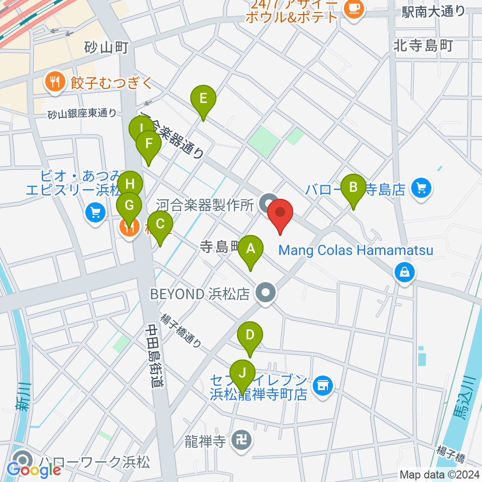 カワイ音楽学園周辺の駐車場・コインパーキング一覧地図