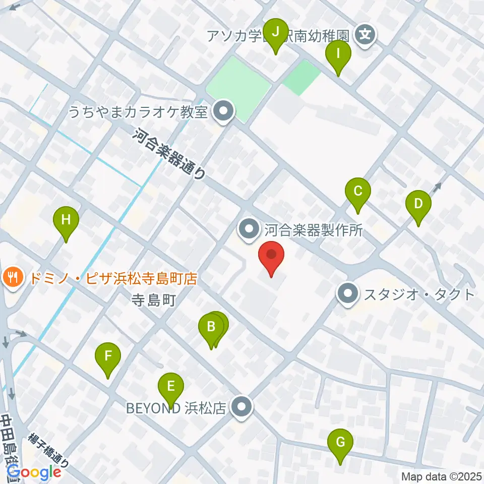 カワイ音楽学園周辺の駐車場・コインパーキング一覧地図