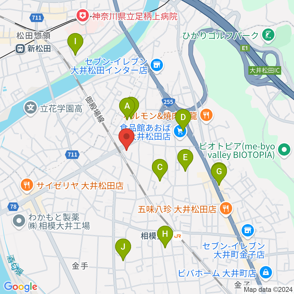 邦星堂和楽器店周辺の駐車場・コインパーキング一覧地図