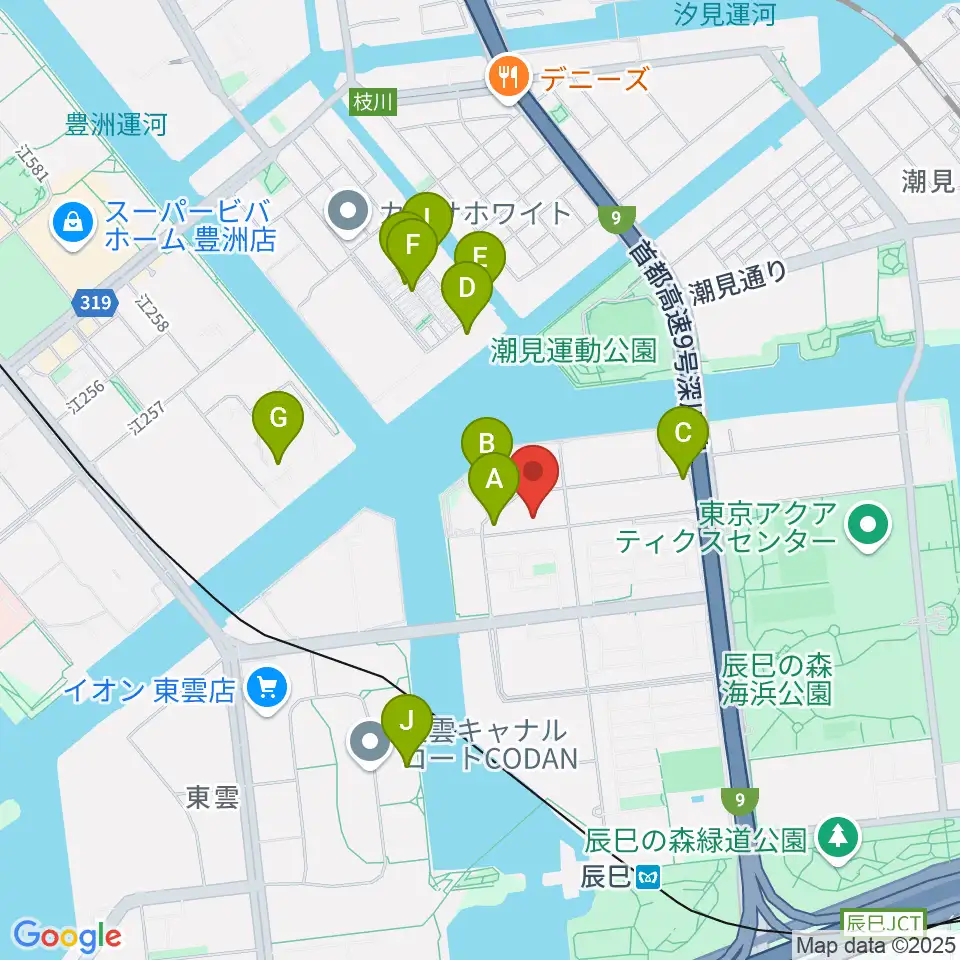 辰巳の森リトミック・ピアノ教室周辺の駐車場・コインパーキング一覧地図