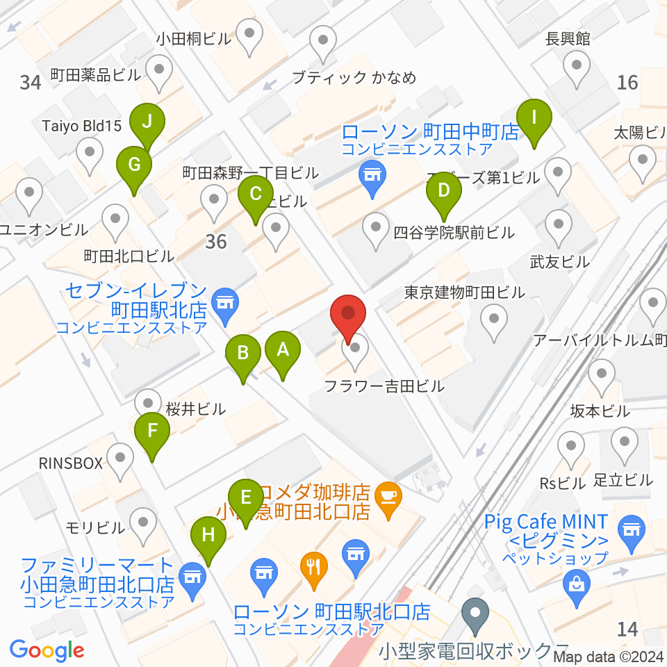 シアーミュージック町田校周辺の駐車場・コインパーキング一覧地図