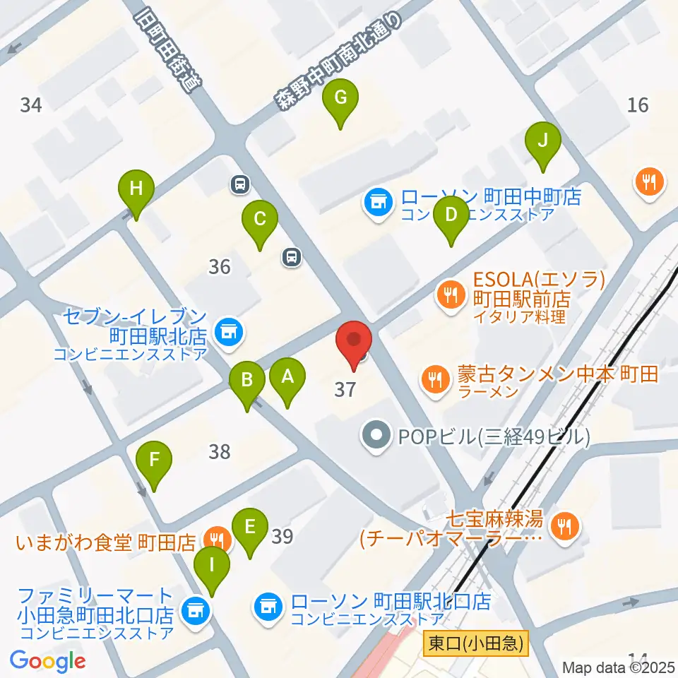 シアーミュージック町田校周辺の駐車場・コインパーキング一覧地図