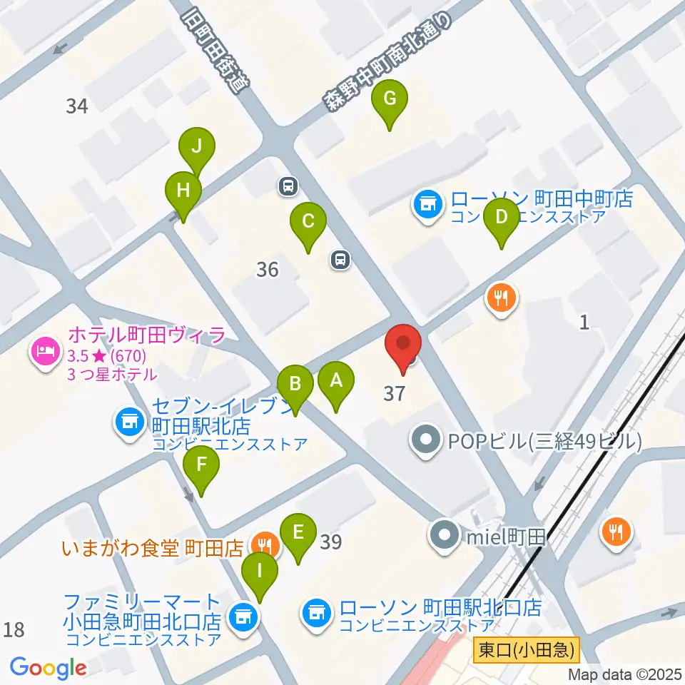 シアーミュージック町田校周辺の駐車場・コインパーキング一覧地図