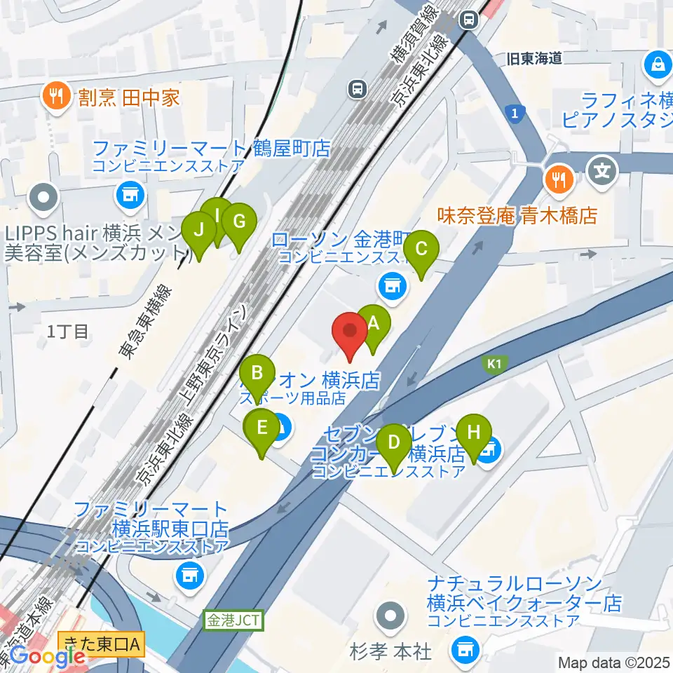 シアーミュージック 横浜校周辺の駐車場・コインパーキング一覧地図