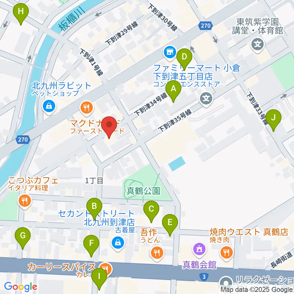 スズキ・メソード北九州 ヴァイオリン教室周辺の駐車場・コインパーキング一覧地図