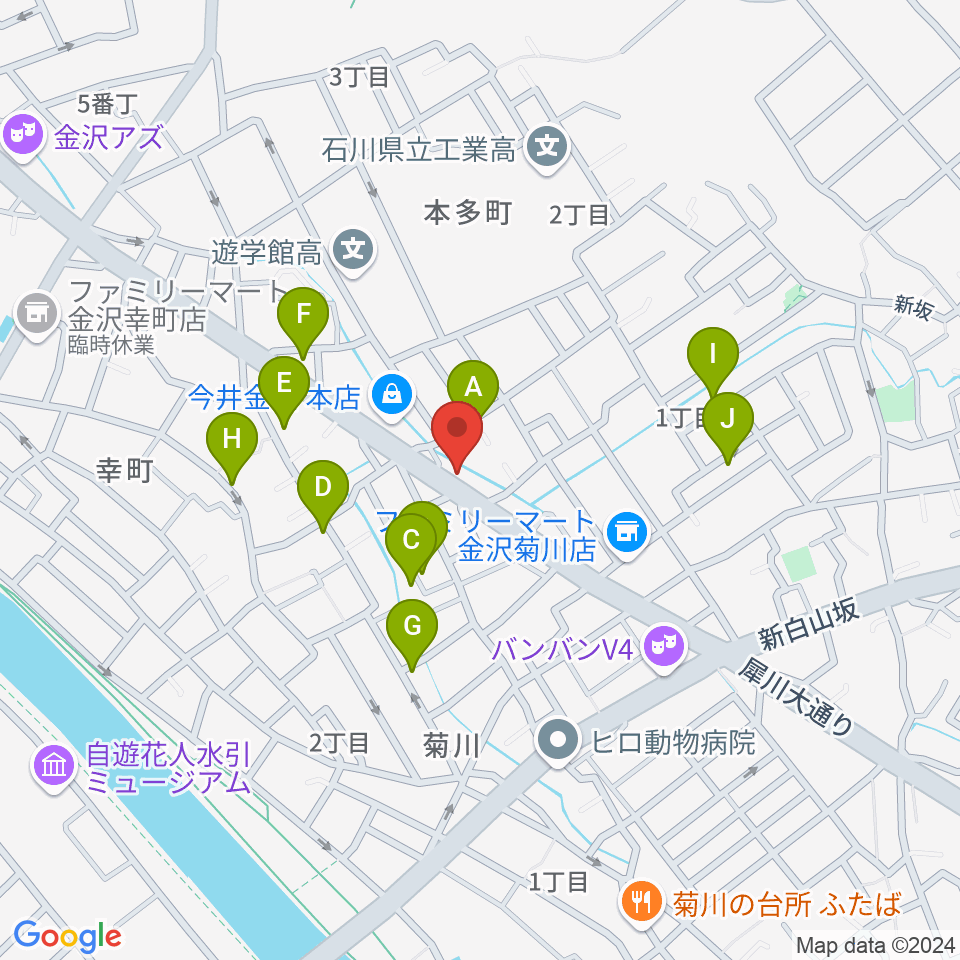 VOX OF JOY Mucic Studio周辺の駐車場・コインパーキング一覧地図