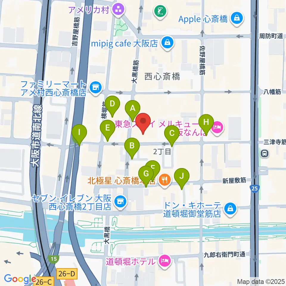シアーミュージック なんば校周辺の駐車場・コインパーキング一覧地図