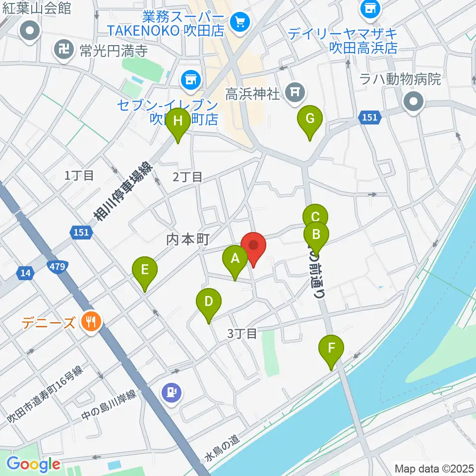 スズキメソード 杉山ヴァイオリン教室周辺の駐車場・コインパーキング一覧地図