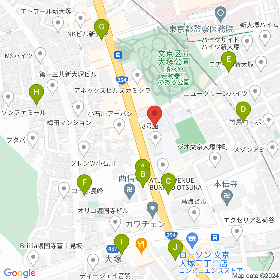 東邦音楽学校周辺の駐車場・コインパーキング一覧地図