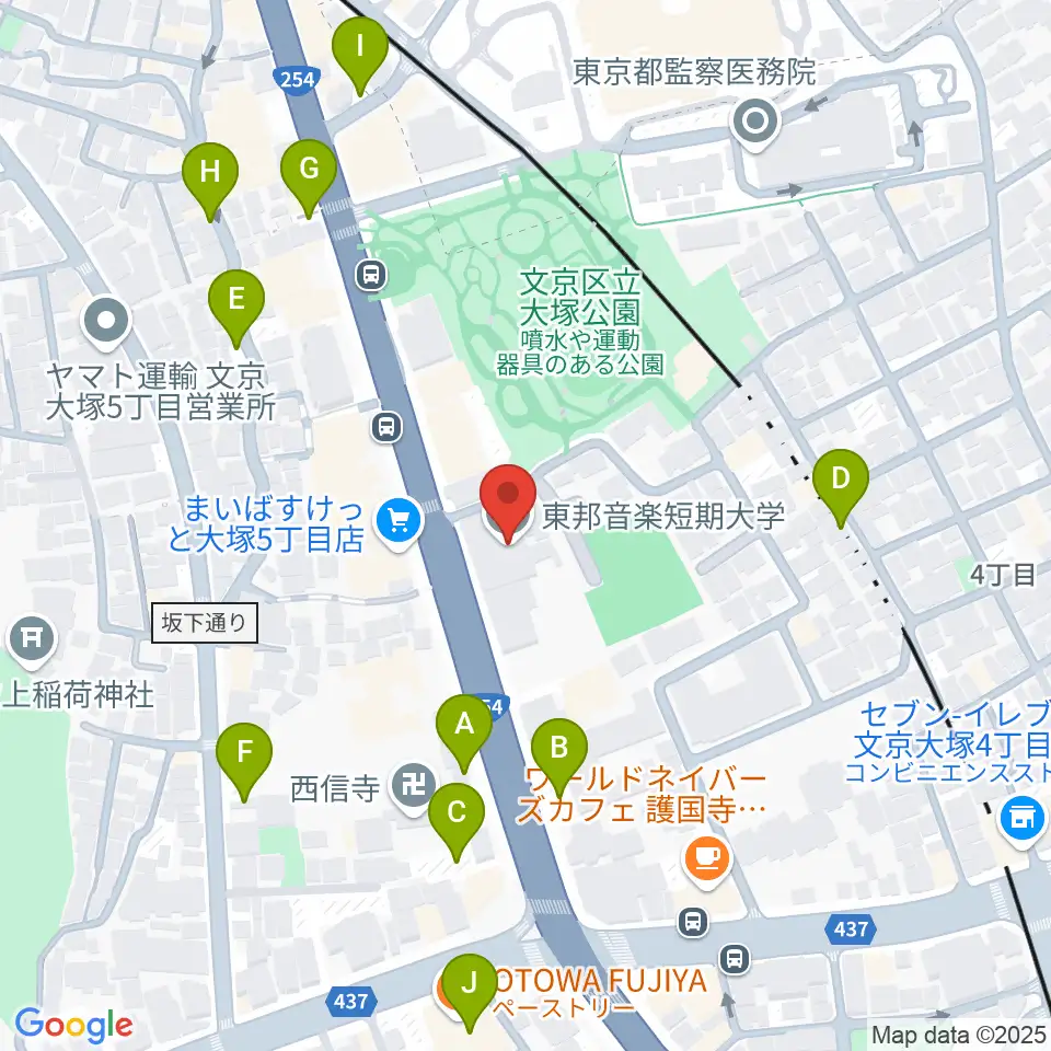 東邦音楽学校周辺の駐車場・コインパーキング一覧地図