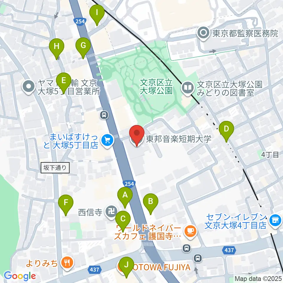 東邦音楽学校周辺の駐車場・コインパーキング一覧地図