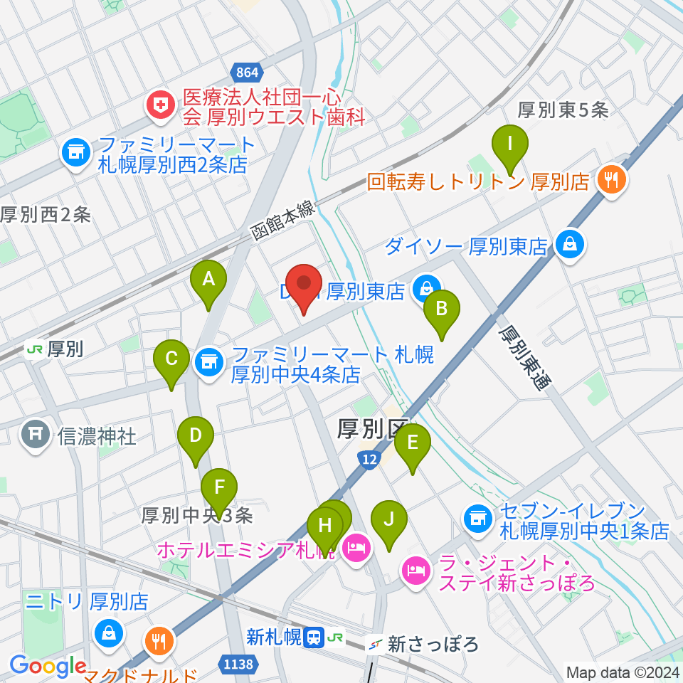 スズキメソード札幌支部 立木教室周辺の駐車場・コインパーキング一覧地図