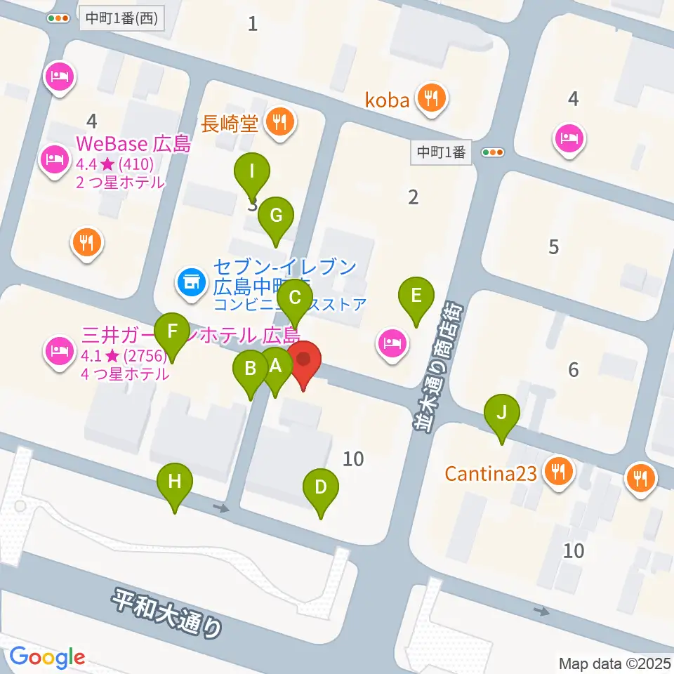 Riz MUSIC STUDIO周辺の駐車場・コインパーキング一覧地図