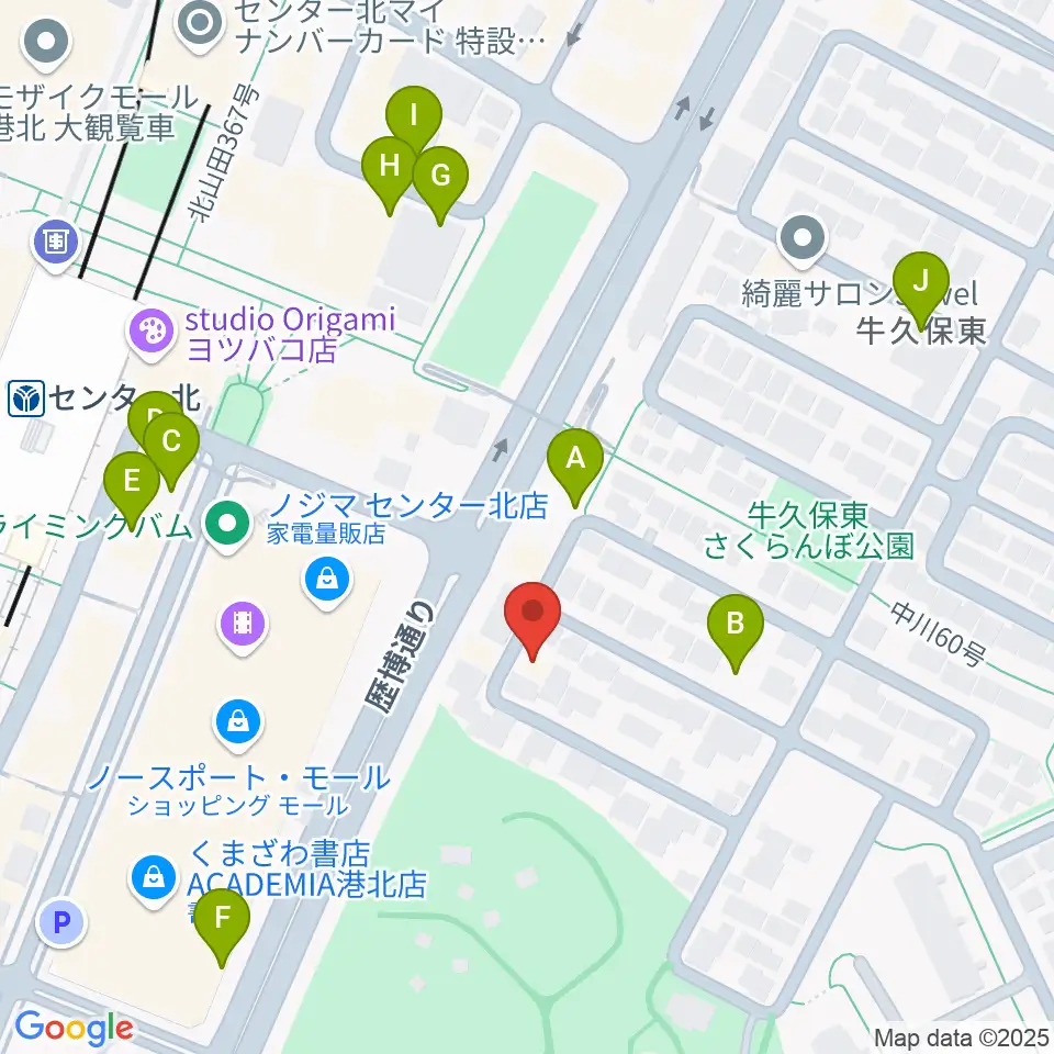 アサフ音楽院周辺の駐車場・コインパーキング一覧地図
