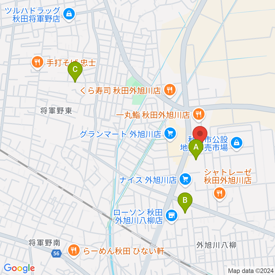 キノコスタジオ周辺の駐車場・コインパーキング一覧地図