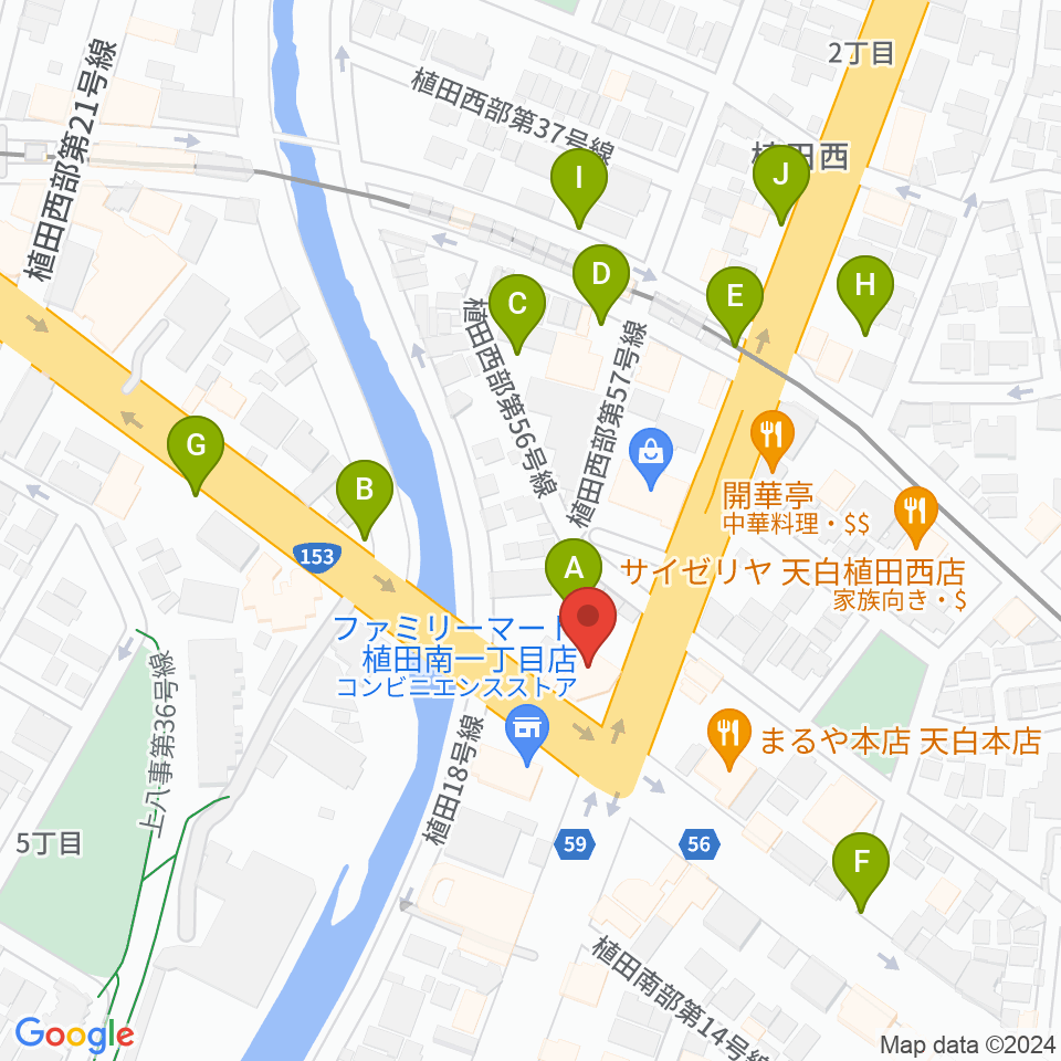 第一楽器 植田店周辺の駐車場・コインパーキング一覧地図