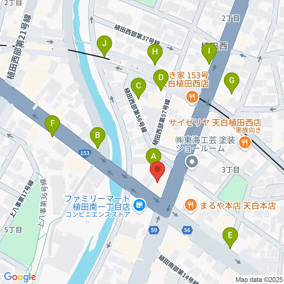 第一楽器 植田店周辺の駐車場・コインパーキング一覧地図