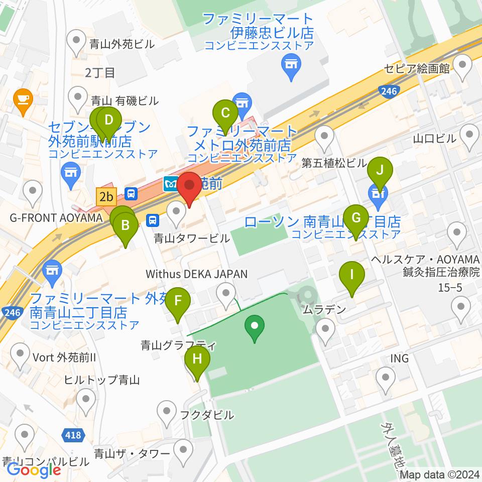 ココデシカ周辺の駐車場・コインパーキング一覧地図