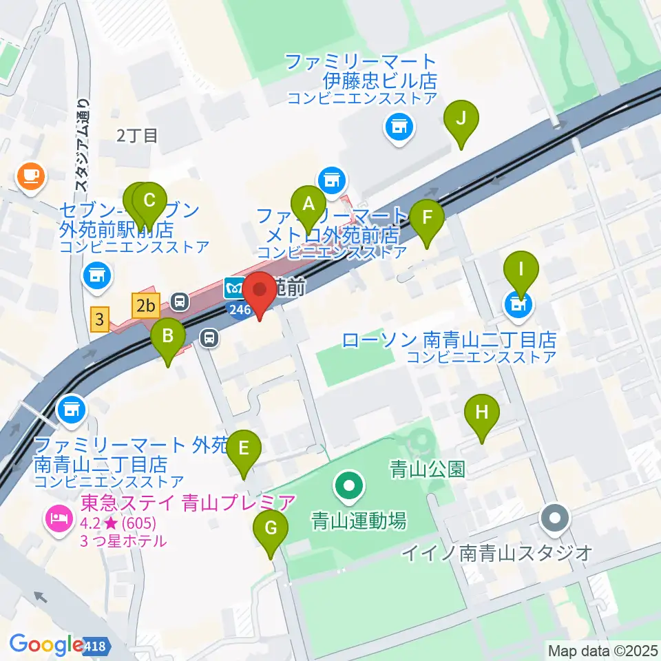 ココデシカ周辺の駐車場・コインパーキング一覧地図