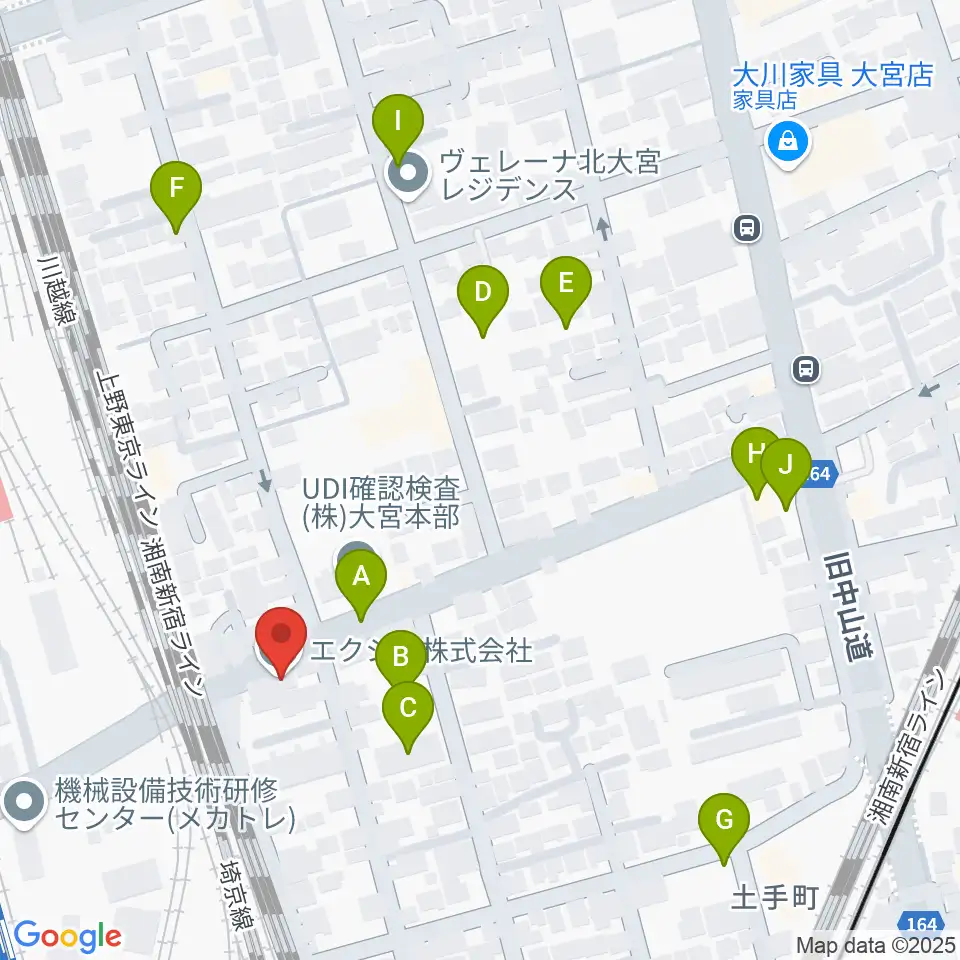 パンダスタジオさいたま周辺の駐車場・コインパーキング一覧地図