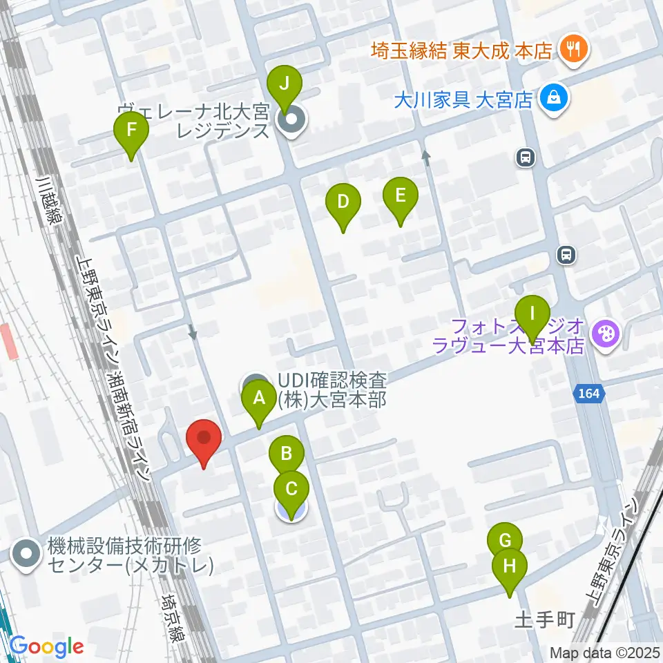 パンダスタジオさいたま周辺の駐車場・コインパーキング一覧地図