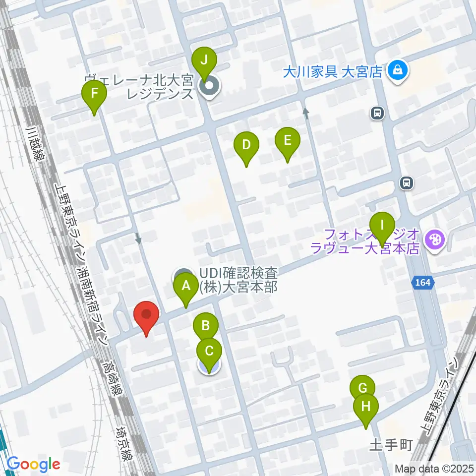 パンダスタジオさいたま周辺の駐車場・コインパーキング一覧地図