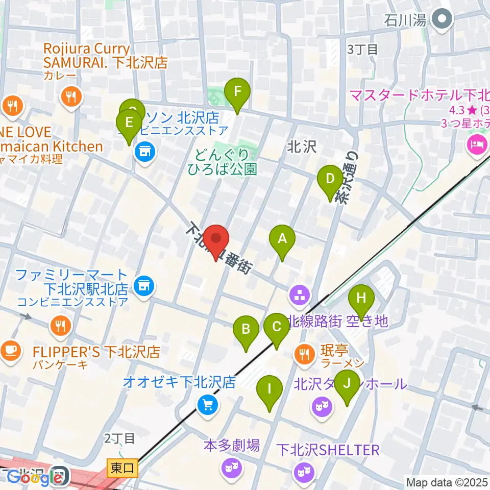 下北沢ラウン周辺の駐車場・コインパーキング一覧地図