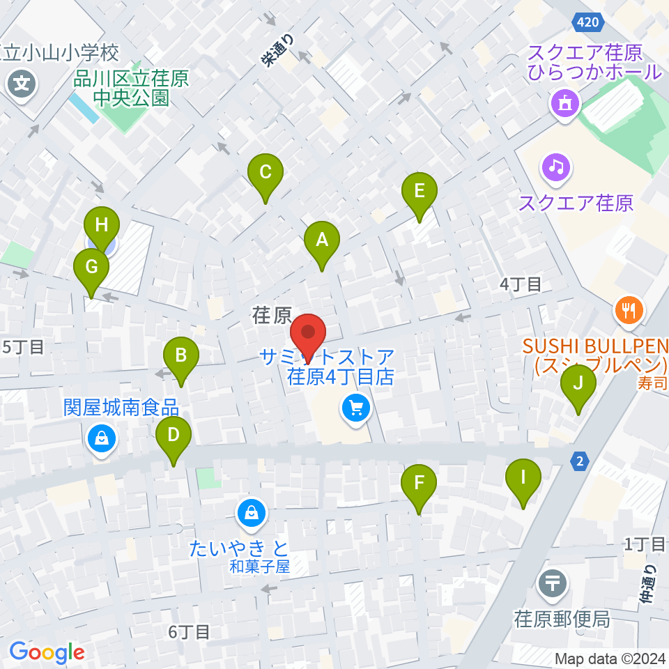 スタジオエルヴール周辺の駐車場・コインパーキング一覧地図