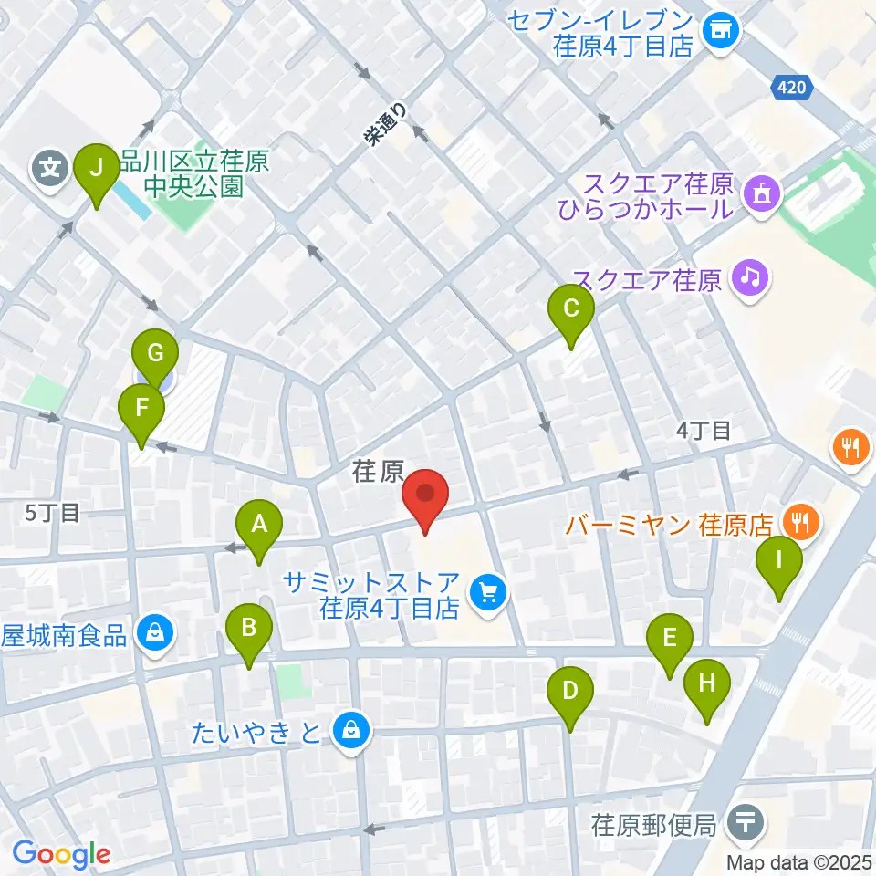 スタジオエルヴール周辺の駐車場・コインパーキング一覧地図