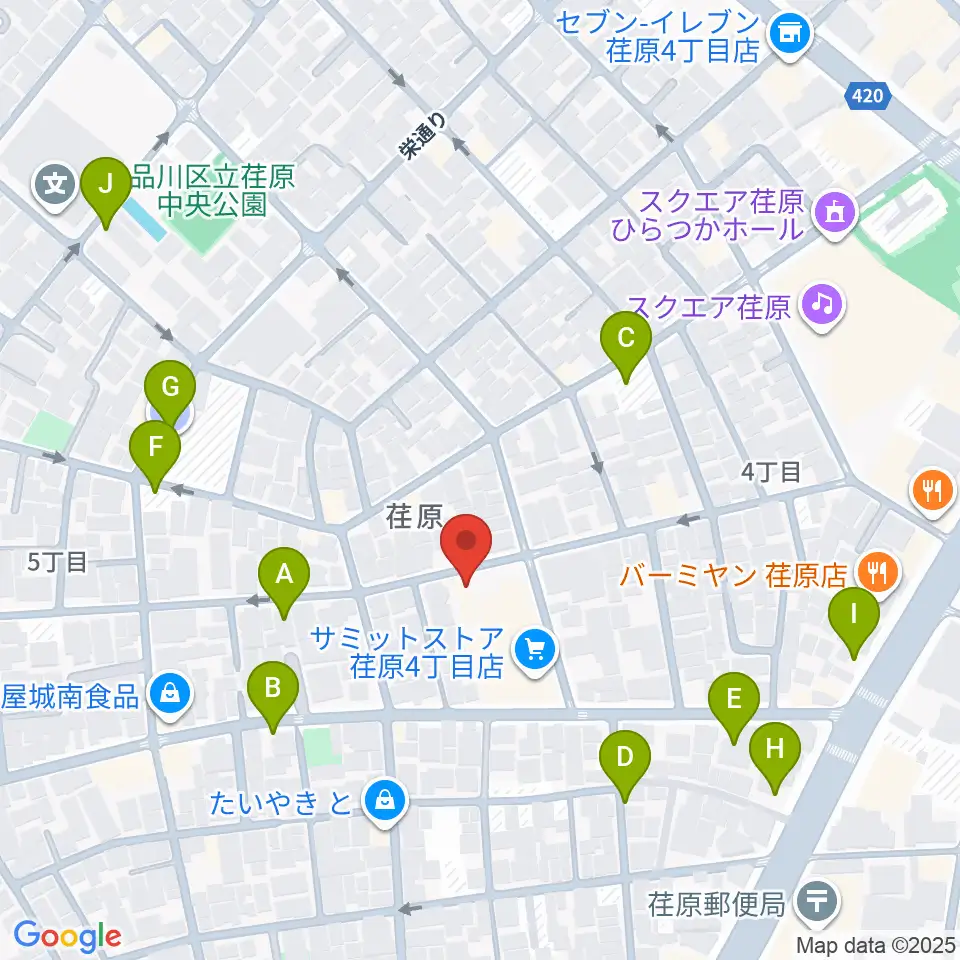 スタジオエルヴール周辺の駐車場・コインパーキング一覧地図