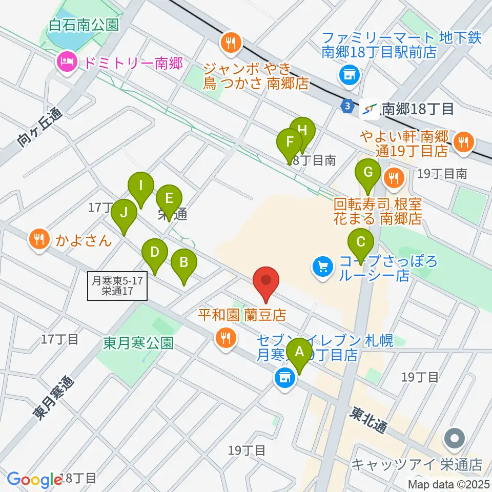 井上ピアノ調律事務所周辺の駐車場・コインパーキング一覧地図