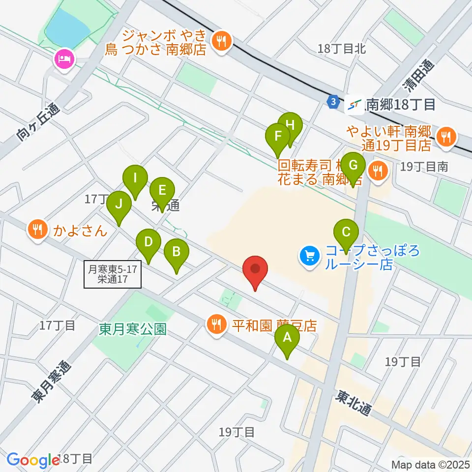 井上ピアノ調律事務所周辺の駐車場・コインパーキング一覧地図
