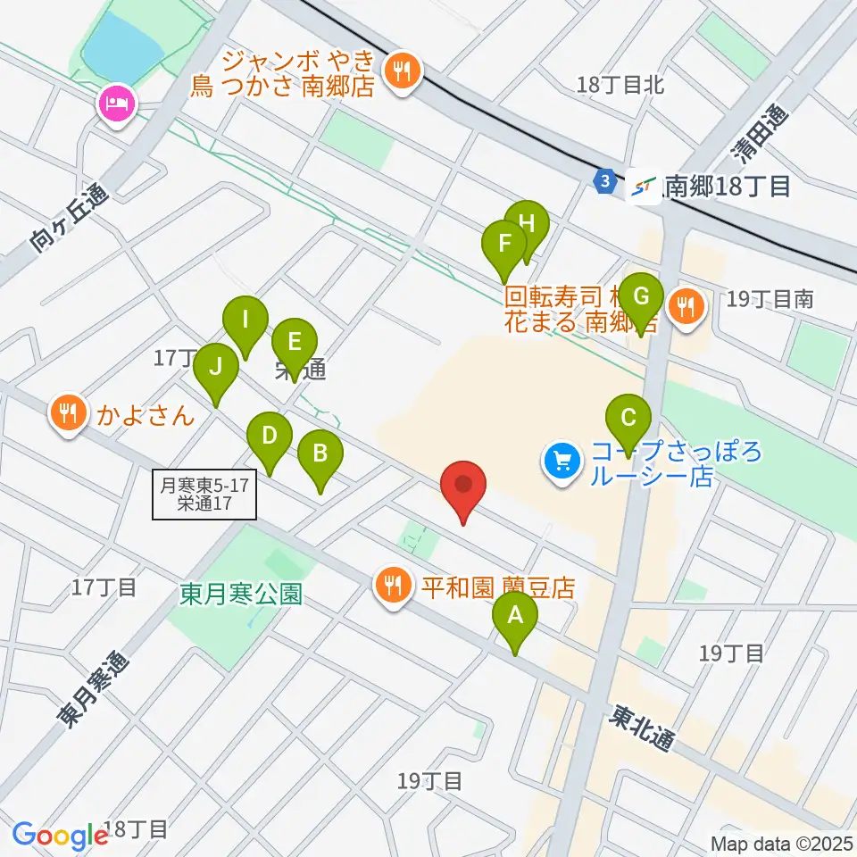 井上ピアノ調律事務所周辺の駐車場・コインパーキング一覧地図
