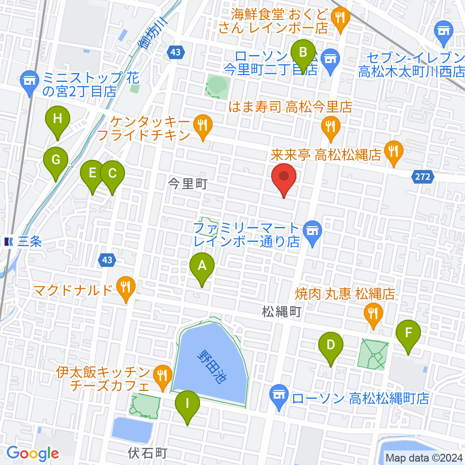 M-studio周辺の駐車場・コインパーキング一覧地図