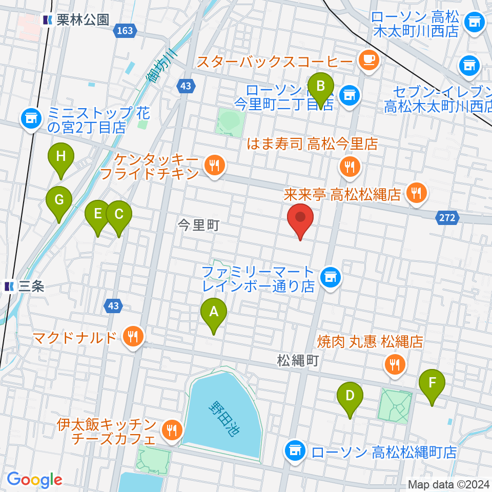 M-studio周辺の駐車場・コインパーキング一覧地図