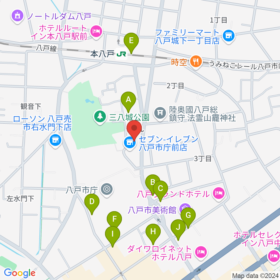 グルーヴィン楽器周辺の駐車場・コインパーキング一覧地図