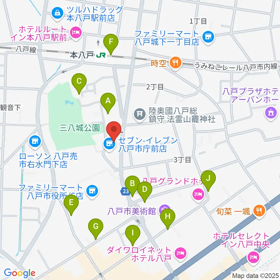 グルーヴィン楽器周辺の駐車場・コインパーキング一覧地図