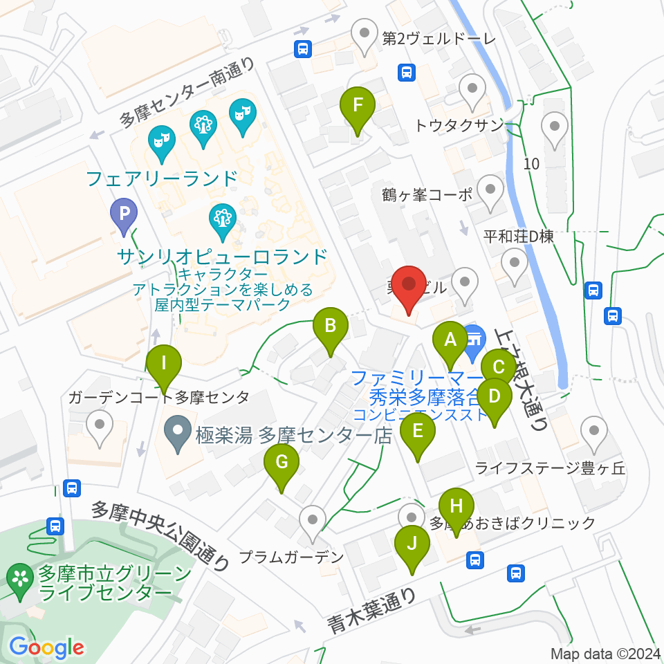 多摩コルコバード周辺の駐車場・コインパーキング一覧地図